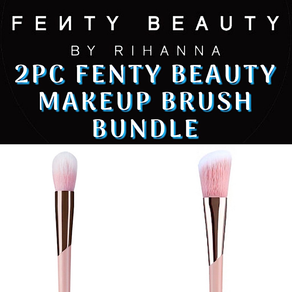 ✨FENTY BEAUTY - 2PC Makeup Brush Bundle (#135-Highlighter/#155 Blush Brush)✨NEW✨